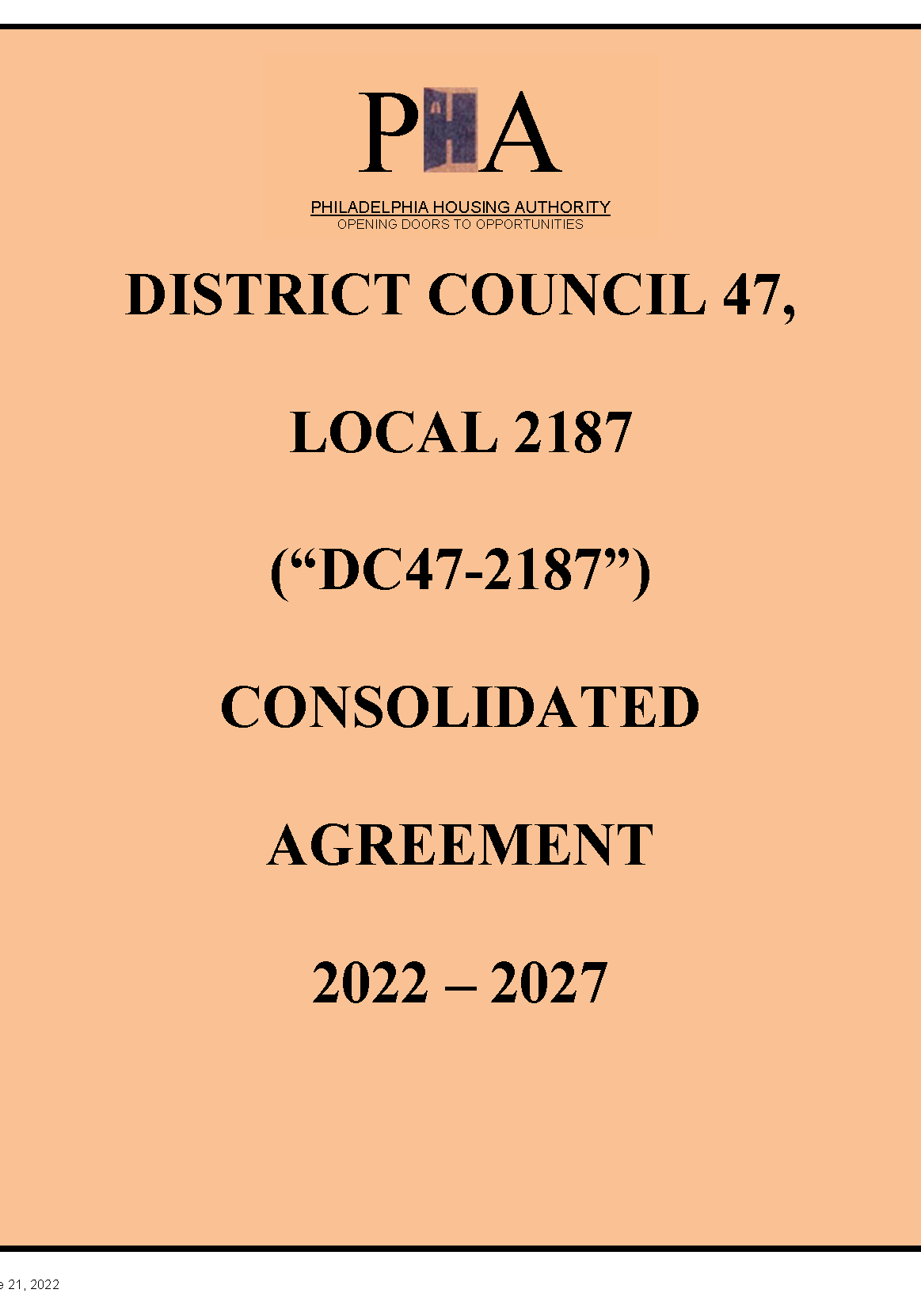 PHA-AFSCME-Local 2187 Agreement 2022-2027